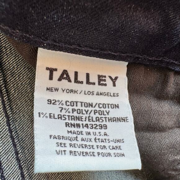 Talley Myles Jeans Mid Rise Skinny Dark Wash Faded Designer Denim Size 28 NY LA - Picture 13 of 15